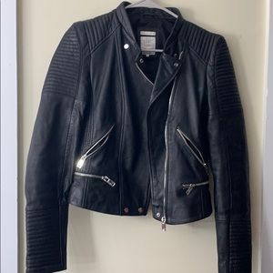 Zara biker leather jacket